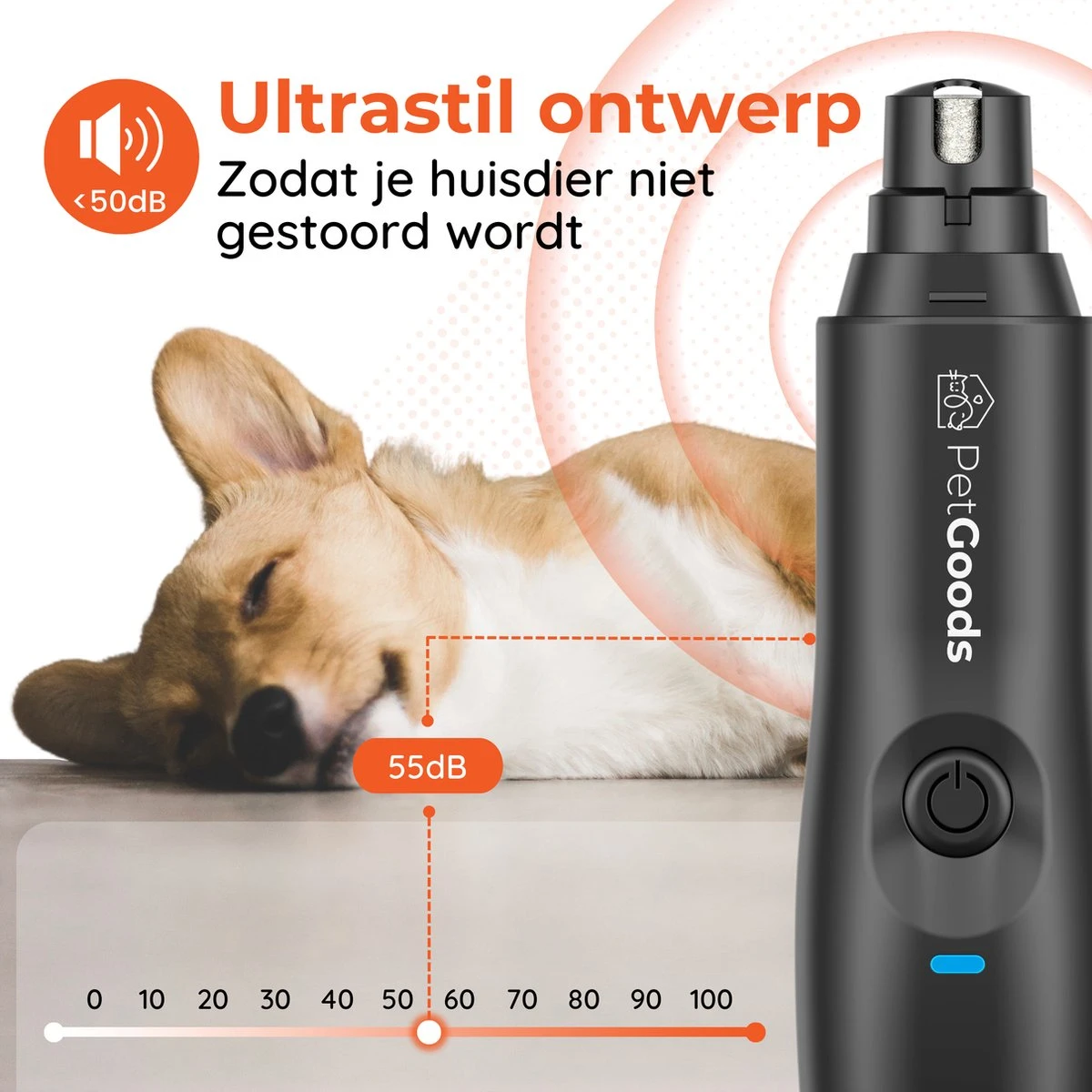 PetGoods Elektrische Nagel Vijl Voor Huisdieren - Incl. 2 Vijlen - Honden/Katten/Dieren - Draadloos 5 PetGoods Elektrische Nagel Vijl Voor Huisdieren - Incl. 2 Vijlen - Honden/Katten/Dieren - Draadloos - Image 3