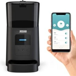 Automatische Voerbak Kat En Hond - Voerautomaat Met Smartphone Besturing - Voerinhoud 6 Liter - Voerdispenser - Zedar A600