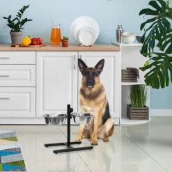 Relaxdays Hondenvoerbak Op Standaard - In Hoogte Verstelbaar - Dubbele Voerbak - Hondenbak - 2 X 2,15 Liter -Huisdierbenodigdheden Korting 1200x1200 1297