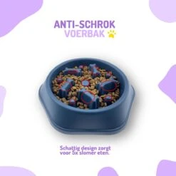 Anti Schrokbak Hond – Voerbak Honden – Slow Feeder – Anti Schrok Voerbak – Slow Bowl - Blauw -Huisdierbenodigdheden Korting 1200x1200 1311