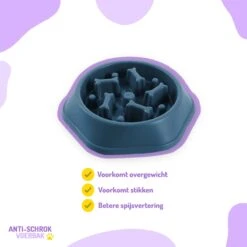 Anti Schrokbak Hond – Voerbak Honden – Slow Feeder – Anti Schrok Voerbak – Slow Bowl - Blauw -Huisdierbenodigdheden Korting 1200x1200 1314
