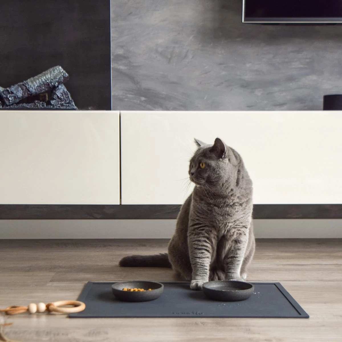 District 70 SERVE - Placemat Voor Honden En Katten - Matcht Met De BAMBOO Voerbakken - Merengue, Ice Blauw En Donker Grijs - 50 X35 Cm - Merengue 5 District 70 SERVE - Placemat Voor Honden En Katten - Matcht Met De BAMBOO Voerbakken - Merengue, Ice Blauw En Donker Grijs - 50 X35 Cm - Merengue - Image 3