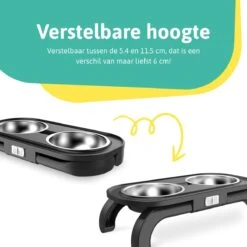 Moowi - In Hoogte Verstelbare Voerbak Voor Kat - Dubbele RVS Etensbak - Ook Voor Kleine Hond - Drinkbak - Ergonomisch - 350 ML - 14 CM - Zwart 16 Moowi - In Hoogte Verstelbare Voerbak Voor Kat - Dubbele RVS Etensbak - Ook Voor Kleine Hond - Drinkbak - Ergonomisch - 350 ML - 14 CM - Zwart -Huisdierbenodigdheden Korting 1200x1200 1375