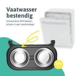 Moowi - In Hoogte Verstelbare Voerbak Voor Kat - Dubbele RVS Etensbak - Ook Voor Kleine Hond - Drinkbak - Ergonomisch - 350 ML - 14 CM - Zwart 20 Moowi - In Hoogte Verstelbare Voerbak Voor Kat - Dubbele RVS Etensbak - Ook Voor Kleine Hond - Drinkbak - Ergonomisch - 350 ML - 14 CM - Zwart -Huisdierbenodigdheden Korting 1200x1200 1378