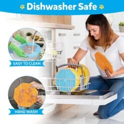 BOTC Lickimat - Voermat - Slow Feeder - 2 Stuks Lickmat + Silicone Spatulas - Blauw /Geel -Huisdierbenodigdheden Korting 1200x1200 1386