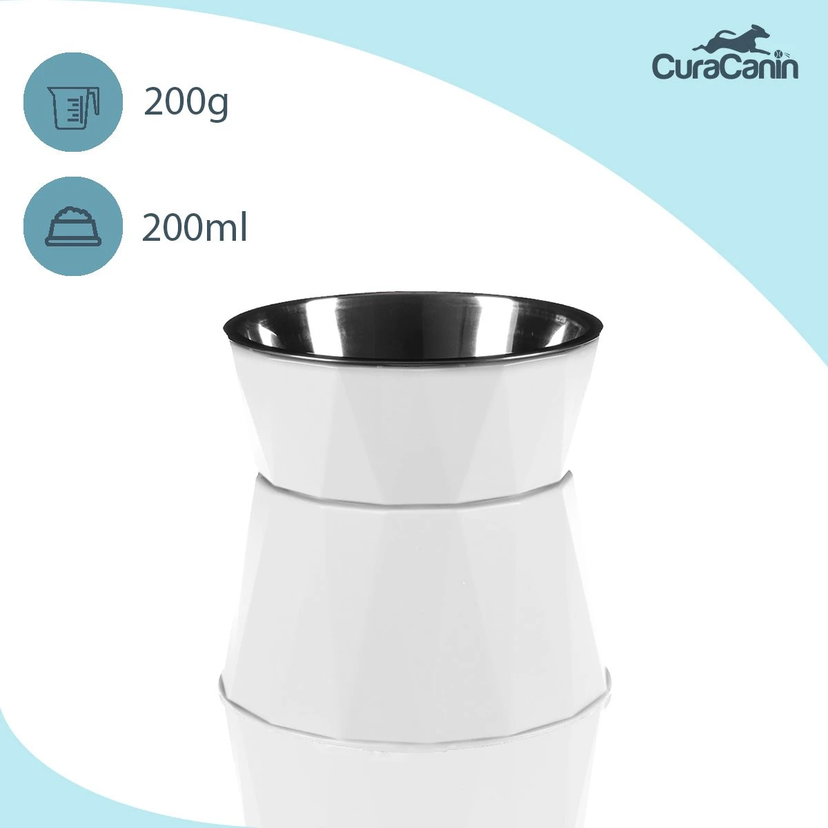 CuraCanin - Voerbak Kat - Drinkbak Hond Met Standaard - Verhoogde Drinkbak Kat - Waterbak - Wit 11 CuraCanin - Voerbak Kat - Drinkbak Hond Met Standaard - Verhoogde Drinkbak Kat - Waterbak - Wit - Image 9