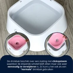 Lovely Pets - Drinkbak Hond - Drinkbak Voor Honden - Waterbak - Anti Knoei - Verminderd Slobberen - Onderweg - Hond - Drinkbak - Huisdier - Water Bowl - Roadrefresher - LARGE - Roze -Huisdierbenodigdheden Korting 1200x1200 1408