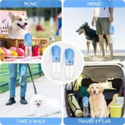 Nobleza 43B4B - Honden Waterfles - 380ml - Honden Bidon - Honden Drinkfles - Blauw -Huisdierbenodigdheden Korting 1200x1200 1424