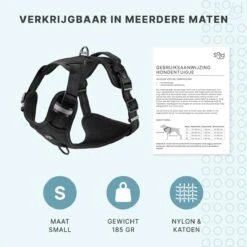 Hondentuigje - Anti-Trek Tuig - Hondenharnas - Y Tuig Hond - Reflecterend - Zwart - Maat S -Huisdierbenodigdheden Korting 1200x1200 1438