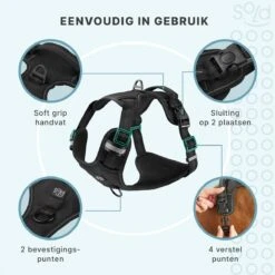 Hondentuigje - Anti-Trek Tuig - Hondenharnas - Y Tuig Hond - Reflecterend - Zwart - Maat M -Huisdierbenodigdheden Korting 1200x1200 1468