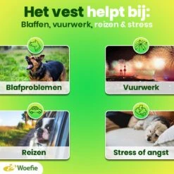 Woefie Honden Anti Stress Vest - Hond Blaffen - Maat M - Reflecterend - Thundershirt - Grijs -Huisdierbenodigdheden Korting 1200x1200 1646