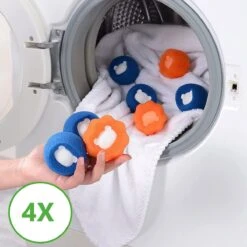 Merkloos Wasdrogerbollen - Haarverwijderaar Huisdieren - Haarvanger Wasmachine - Wasbollen - Drogerbollen - 4 Keer -Huisdierbenodigdheden Korting 1200x1200 167
