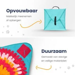 Snuffelmat 70x70cm Inclusief Rubberen Massage Bal & E-book - Speelmat Hond - Denkspel Hond - Puppy Speelgoed - Anti Schrok Mat - Honden Snoepjes - Cadeau Tip -Huisdierbenodigdheden Korting 1200x1200 1733