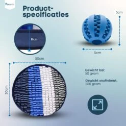 Pawzle Snuffelmat Hond - Likmat - Anti Schrokbak - Honden Speelgoed Intelligentie - Puppy - Inclusief Speelbal - 50x50cm - Blauw -Huisdierbenodigdheden Korting 1200x1200 1754