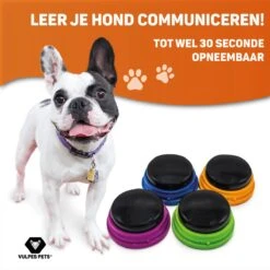 Vulpes Pets® PRO Praatknop Voor Honden Met Speelmat - Dogbuttons - Laat Uw Huisdier Spreken - Hondenspeelgoed - Honden Training - Inclusief E-Book En Speelmat -Huisdierbenodigdheden Korting 1200x1200 1766