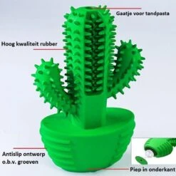Tandenborstel + TANDPASTA Hond Melk Geur Smaak En Piep Honden Speelgoed - Cactus Dog Toy Tandverzorging Kauwbotten Hondenspeelgoed Hondenbot Kauwstaaf Tanden Puppy Hondenspeeltje Sterk Kauwspeelgoed - Dutchwide -Huisdierbenodigdheden Korting 1200x1200 1801