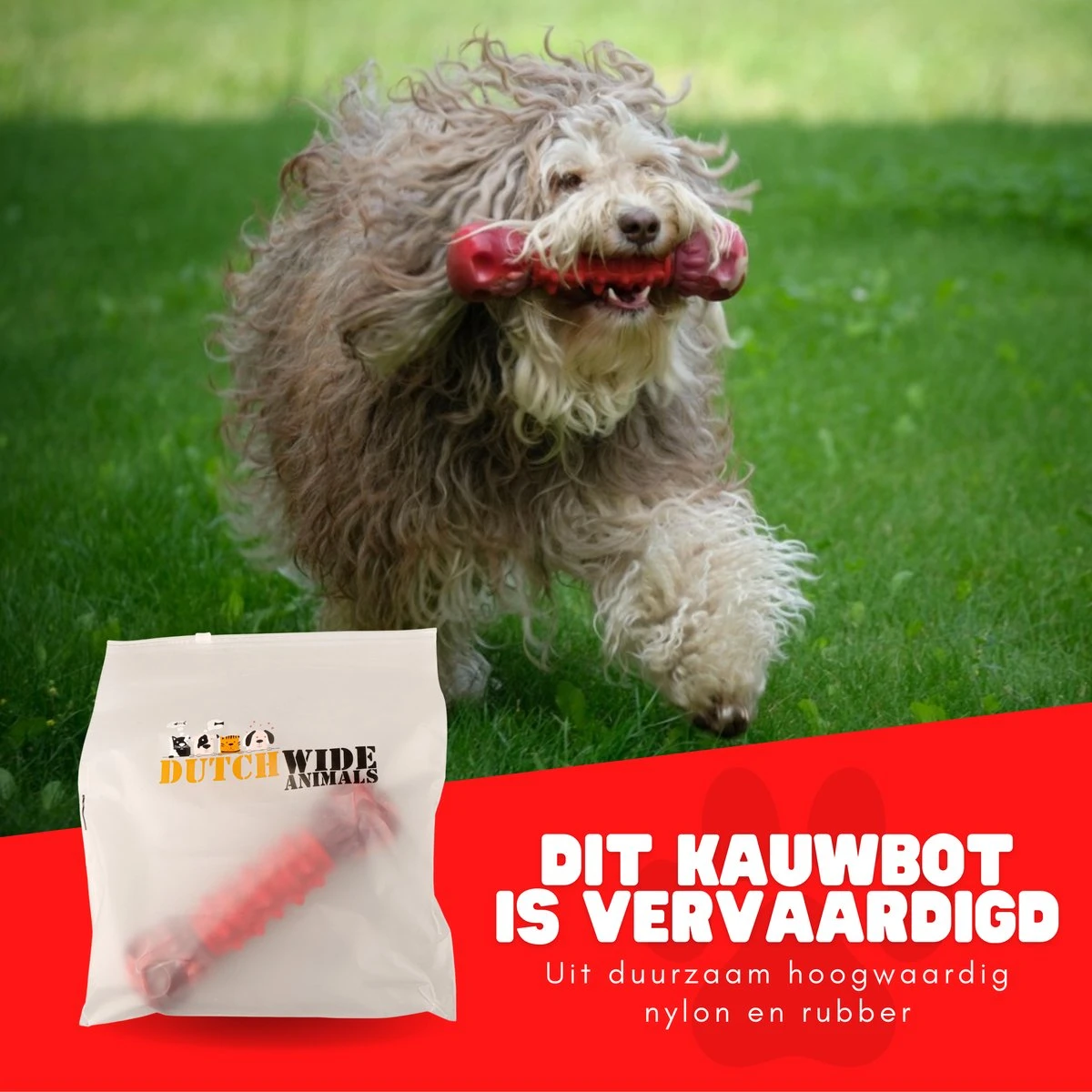 Kauwbot Hond Extra Sterk Kauwspeelgoed Melk Geur Smaak Honden Speelgoed - Rood Wit - Dutchwide 10 Kauwbot Hond Extra Sterk Kauwspeelgoed Melk Geur Smaak Honden Speelgoed - Rood Wit - Dutchwide - Image 8