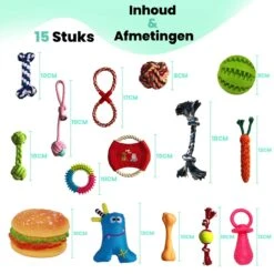 Petloverz – Honden Speelgoed Set – Honden Speeltjes – Knuffel - Speelgoed – Intelligentie – 15 Speeltjes -Huisdierbenodigdheden Korting 1200x1200 1866