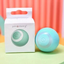 Merkloos Pecute® Elektrische Speelbal - Slimme Interactieve Zelfrollende Bal - Kat En Hond Speelgoed - Kattenspeelgoed - Blauw