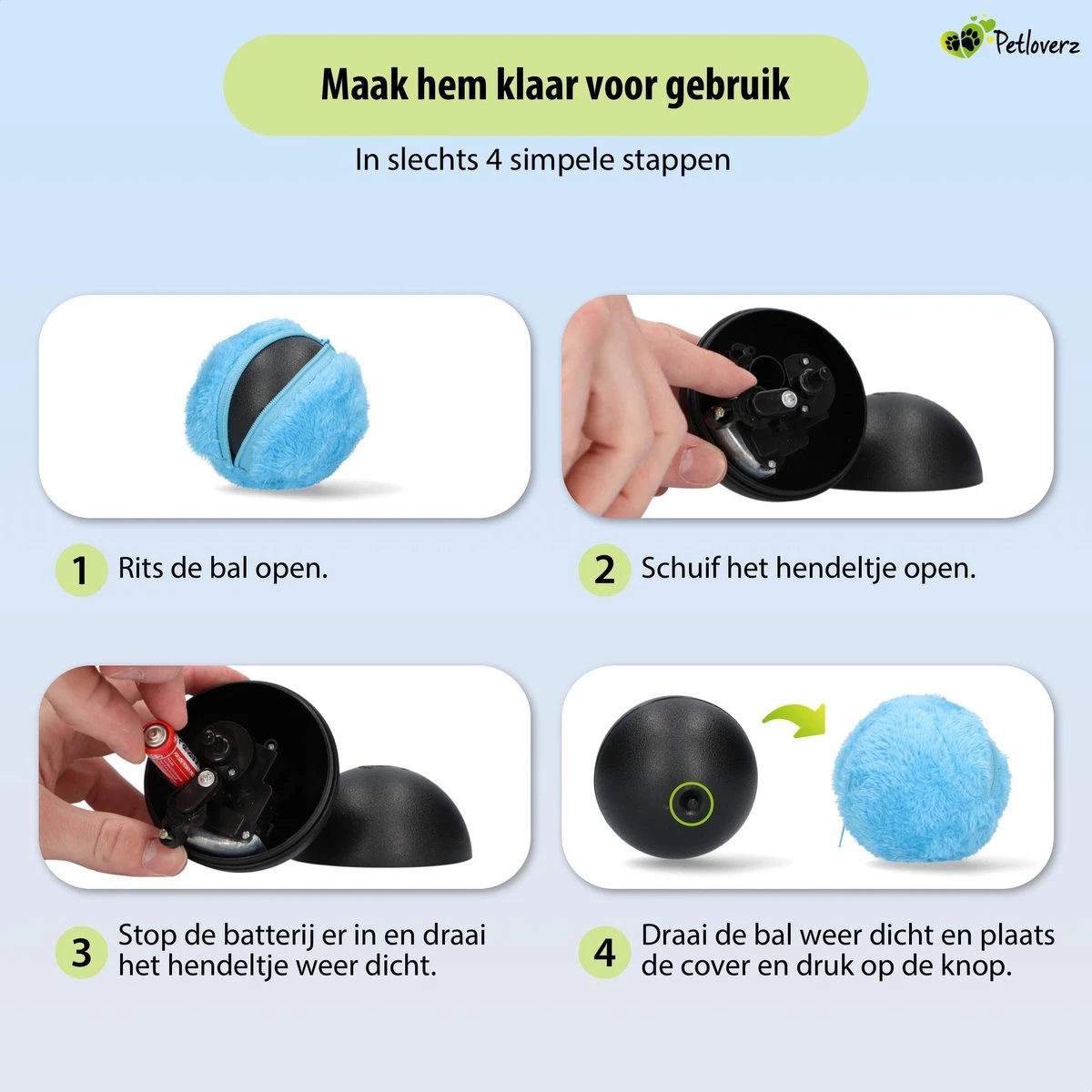 Petloverz Magic Roller Ball – Honden Speelgoed – Premium Automatische Rollende Bal 7 Petloverz Magic Roller Ball – Honden Speelgoed – Premium Automatische Rollende Bal - Image 5