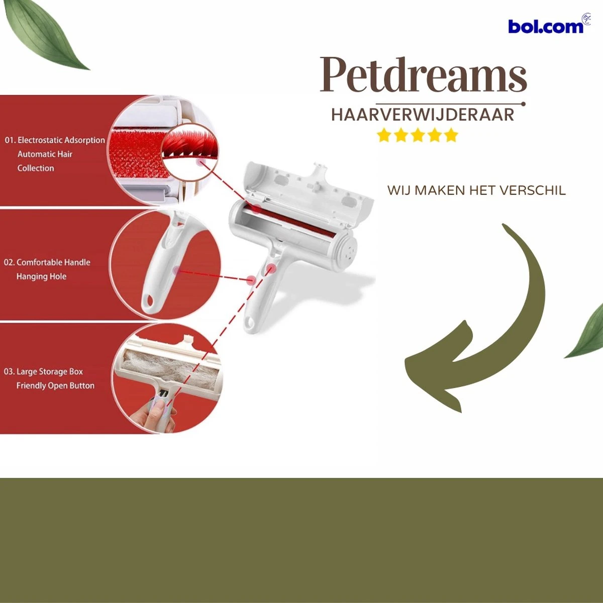 Merkloos Pluizenborstel - Pluizenverwijderaar Voor Huisdieren - Haarverwijderaar Voor Huisdieren - Pluizenborstel - Kattenmand - Hondenmand - Ontpluizer Bank - Ontpluizer Tapijt 6 Merkloos Pluizenborstel - Pluizenverwijderaar Voor Huisdieren - Haarverwijderaar Voor Huisdieren - Pluizenborstel - Kattenmand - Hondenmand - Ontpluizer Bank - Ontpluizer Tapijt - Image 4