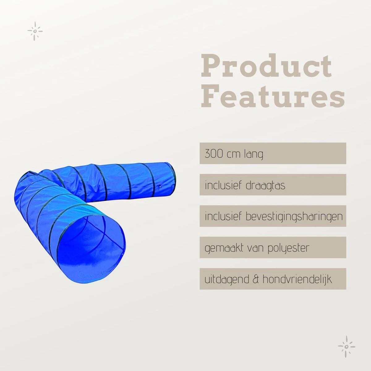 Agility Voor De Hond Hondentunnel - Maat L - 300 Cm Tunnel Voor De Hond - Agility Set - Honden Behendigheidsset - Tunnel - Speeltunnel - Agility Set Voor De Hond - Agility Set 4 Agility Voor De Hond Hondentunnel - Maat L - 300 Cm Tunnel Voor De Hond - Agility Set - Honden Behendigheidsset - Tunnel - Speeltunnel - Agility Set Voor De Hond - Agility Set - Image 2