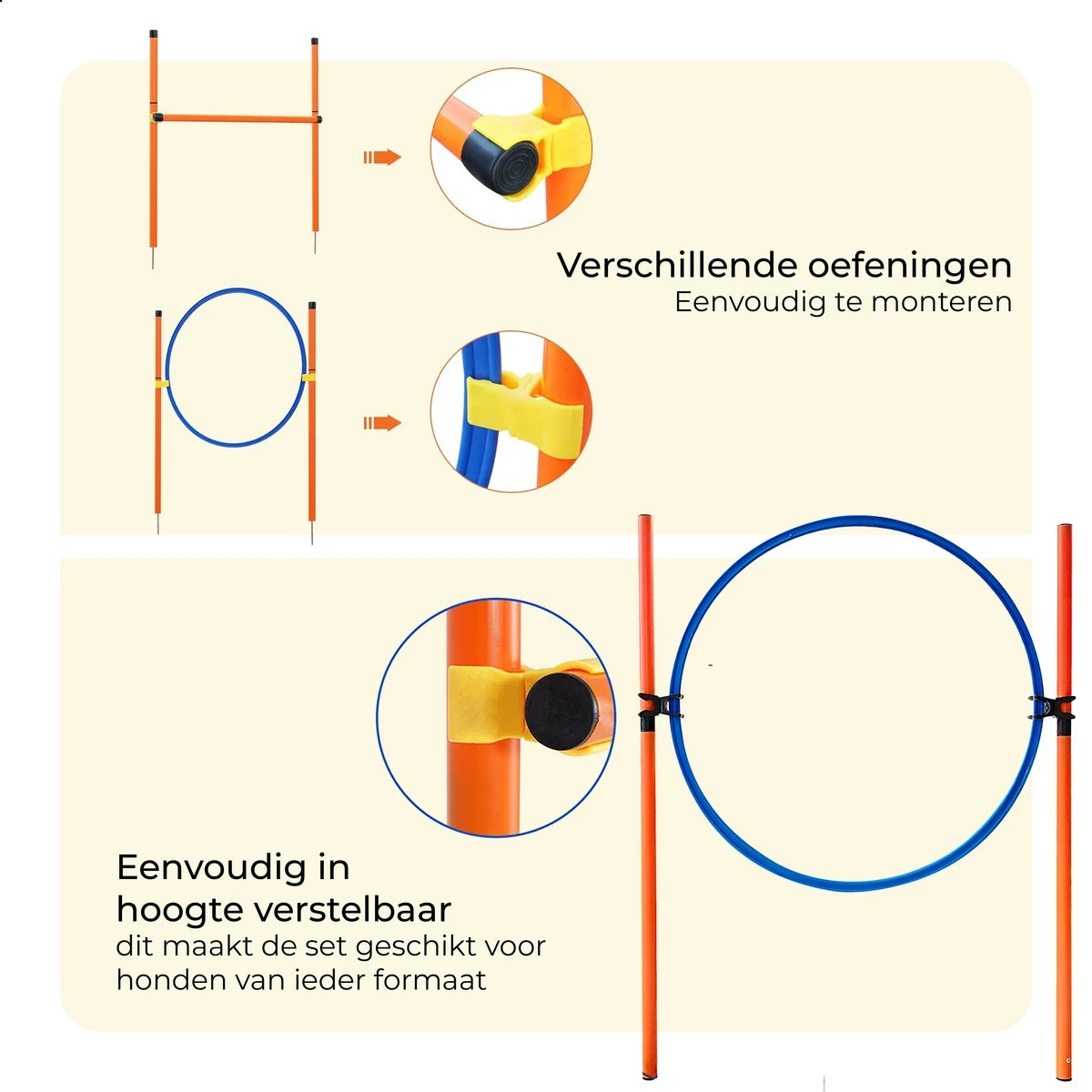 AYOO Agility Voor De Hond - Honden Agility Set - Honden Training - Honden Behendigheid Set - Honden Parcours - Training Huisdieren - Tunnel - Slalom - Horde - Draagzak - 21 Delig - GRATIS Speeltouw 6 AYOO Agility Voor De Hond - Honden Agility Set - Honden Training - Honden Behendigheid Set - Honden Parcours - Training Huisdieren - Tunnel - Slalom - Horde - Draagzak - 21 Delig - GRATIS Speeltouw - Image 4