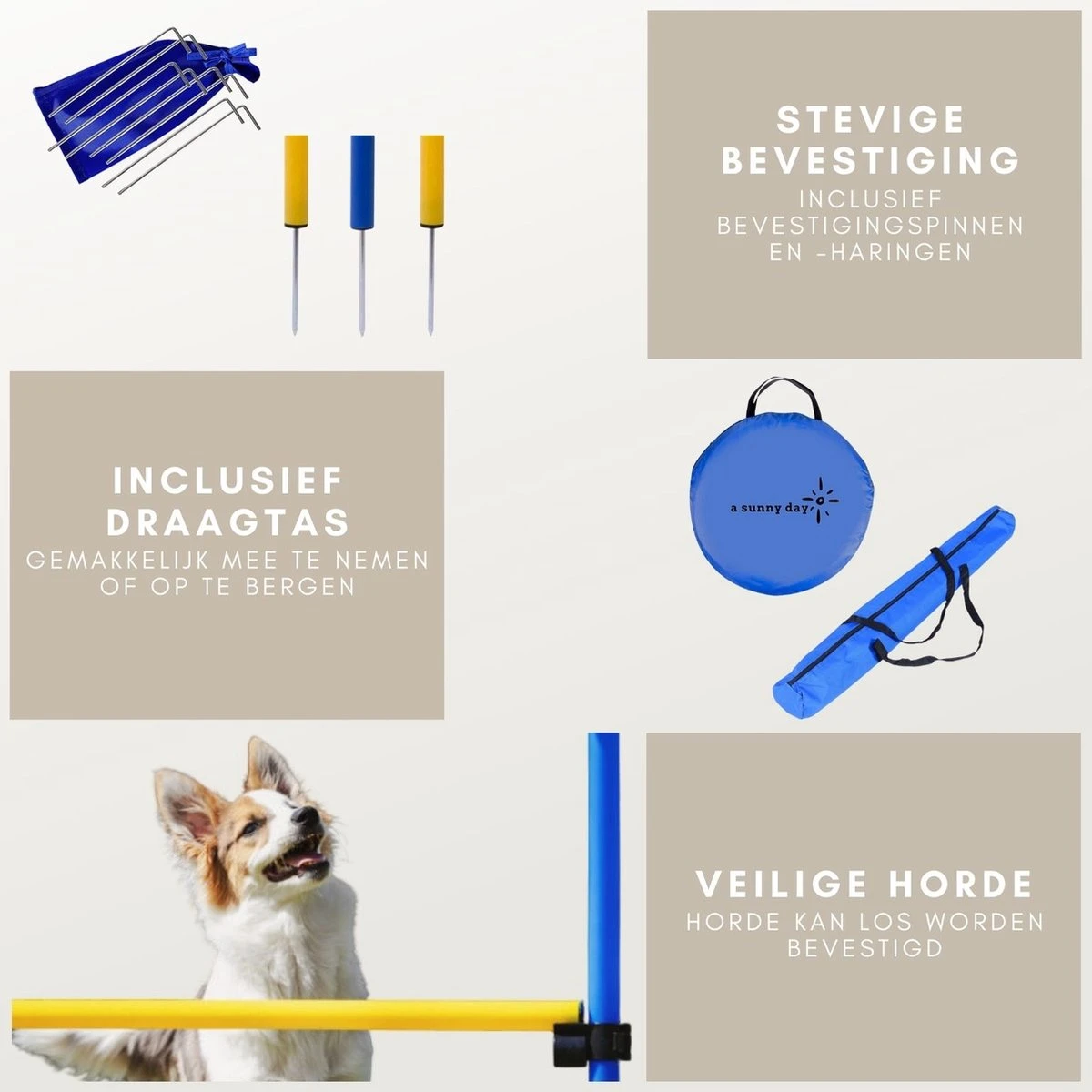 Agility Voor De Hond - Agility Set- Hondentunnel 300 Cm- Slalom Set - Horde - Startveld - Honden Behendigheidsset - 16 Delig - Tunnel - Slalom - Horde - Agility Set Voor De Hond - Agility Set 6 Agility Voor De Hond - Agility Set- Hondentunnel 300 Cm- Slalom Set - Horde - Startveld - Honden Behendigheidsset - 16 Delig - Tunnel - Slalom - Horde - Agility Set Voor De Hond - Agility Set - Image 4