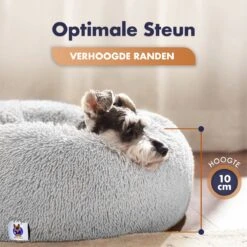 Pet Perfect Donut Hondenmand XXL - 100cm - Fluffy Hondenkussen - Hondenbed - Créme/Bruin -Huisdierbenodigdheden Korting 1200x1200 1990