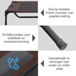 Hondenbed - Hondenstretcher - Honden Ligbed - L - Draagbaar - 92Lx76Bx18H Cm - Bruin -Huisdierbenodigdheden Korting 1200x1200 2035