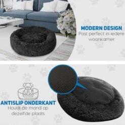 Pawzle Hondenmand - Donut Hondenkussen - Kattenmand - Bed Voor Honden & Katten - Wasbaar - 80cm - Zwart 15 Pawzle Hondenmand - Donut Hondenkussen - Kattenmand - Bed Voor Honden & Katten - Wasbaar - 80cm - Zwart -Huisdierbenodigdheden Korting 1200x1200 2051