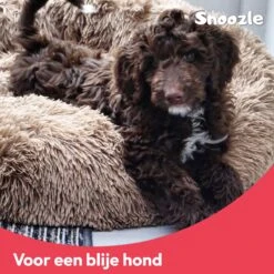 Snoozle Donut Hondenmand - Zacht En Luxe Hondenkussen - Wasbaar - Fluffy - Hondenmanden - 60cm - Lichtgrijs -Huisdierbenodigdheden Korting 1200x1200 2079