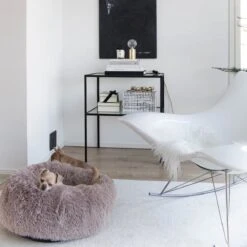 District 70 FUZZ - Hondenmand Comfortabel En Zacht Pluche - Zand, Oudroze, Donkergrijs En Lichtgrijs In S/M/L/XL - Maat: Medium, Kleur: Zand -Huisdierbenodigdheden Korting 1200x1200 2098