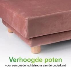 Maxxpro Katten- En Hondenbank - Roze - Verhoogd Met Houten Poten - Fluweel Materiaal - 90 X 44 X 34 CM - Huisdieren Tot 80 KG -Huisdierbenodigdheden Korting 1200x1200 2139