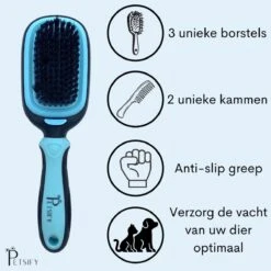 Petsify - Dierenborstel - Professionele 5 In 1 Hondenborstel - Voor Hond En Kat - Tweezijdig - Hondenkam - Kattenborstel - Kattenkam -Huisdierbenodigdheden Korting 1200x1200 214