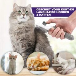 Kattenborstel - Hondenborstel - Pluizenverwijderaar - Haarverwijderaar Voor Huisdieren - Hondenkam - Kattenkam - Huisdierhaar Verwijderaar - Ontpluizer - Kattenhaar & Hondenhaar Verwijderaar - Voor Langharig & Kortharig - Grijs -Huisdierbenodigdheden Korting 1200x1200 218
