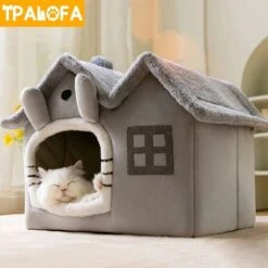 CAT Kattenmand Kattenhuis Maat M - Lekker Slapen Bed Hond Katten Huis Verwijderbare Kussen Ingesloten Pet Bed Voor Kat Kittens Puppy Pet Kat Accessoires -Huisdierbenodigdheden Korting 1200x1200 2188
