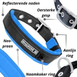 Halsband Hond Met Gesp - Reflecterend - Blauw - Maat XL - Oersterk -Huisdierbenodigdheden Korting 1200x1200 2242