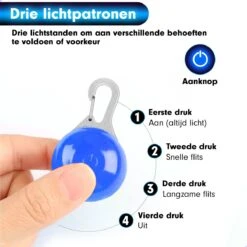 Professor Q - Verlichting Hond - Led Lampje Honden - Lampje Hondenhalsband - Honden Lampje Halsband - Hondenlampje - Blauw -Huisdierbenodigdheden Korting 1200x1200 2289