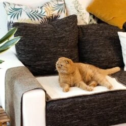 Navaris Krabmat Voor Katten - Krabmat Voor Aan Bank - Krabtapijt Voor Kat - Bankbescherming - Voorkomt Krabschade - 130 X 45 Cm - Sisal En Linnen -Huisdierbenodigdheden Korting 1200x1200 2328