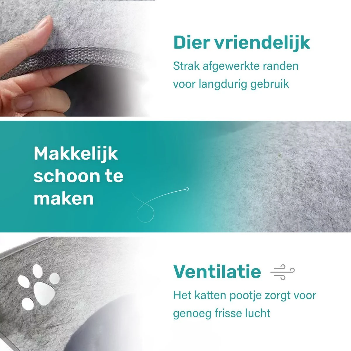 Kattenhangmat - Voor Aan Het Raam - Kom Vorm - Kattenmand - Raam - Hangmat Kat - Dieren - Kattenbed - Kattenmand - Slaapplek - Ligplaats - Grijs 5 Kattenhangmat - Voor Aan Het Raam - Kom Vorm - Kattenmand - Raam - Hangmat Kat - Dieren - Kattenbed - Kattenmand - Slaapplek - Ligplaats - Grijs - Image 3