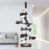 Krabpaal XXL, Klimboom Voor Katten - Plafondhoogte, Verstelbaar Van 228-255 Cm, Grijs-wit HM-YAHEE-610837 -Huisdierbenodigdheden Korting 1200x1200 2350