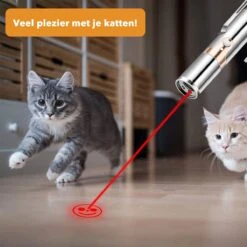 DOWO® - Laserpen - USB Oplaadbaar - Kattenspeeltjes - 7 Verschillende Standen - Laserlampje - RVS Zilver - Laser Pointer -Huisdierbenodigdheden Korting 1200x1200 2363