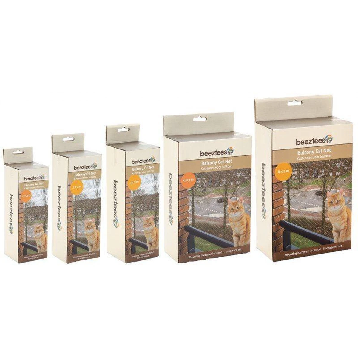 Beeztees - Kattennet - Voor Balkon - Transparant - 8x3 M 7 Beeztees - Kattennet - Voor Balkon - Transparant - 8x3 M - Image 5