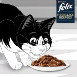 Felix Heerlijke Reepjes Farm Selectie Box - Katten Natvoer - 4 X 12 Zakjes Van 80g -Huisdierbenodigdheden Korting 1200x1200 2467