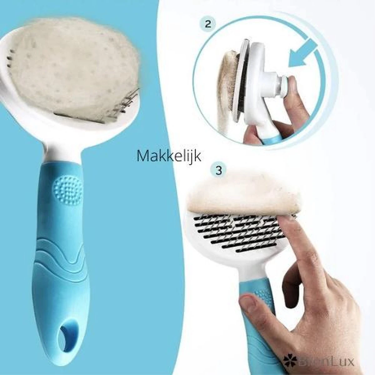 Merkloos Dierenborstel - Haarborstel Huisdieren - Borstel Voor Vacht Huisdier - Borstel Kat - Borstel Hond - Makkelijk Haar Verwijderen Met één Klik - Inclusief Speeltje - Kam Huisdier - Vachtverzorging - Massage 7 Merkloos Dierenborstel - Haarborstel Huisdieren - Borstel Voor Vacht Huisdier - Borstel Kat - Borstel Hond - Makkelijk Haar Verwijderen Met één Klik - Inclusief Speeltje - Kam Huisdier - Vachtverzorging - Massage - Image 5