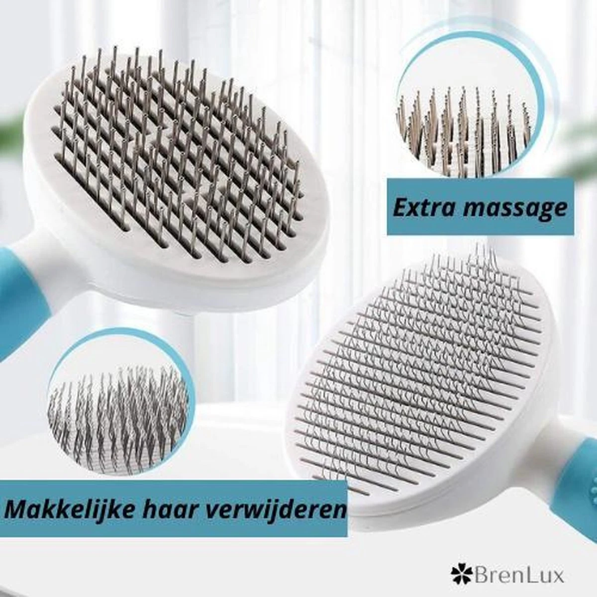 Merkloos Dierenborstel - Haarborstel Huisdieren - Borstel Voor Vacht Huisdier - Borstel Kat - Borstel Hond - Makkelijk Haar Verwijderen Met één Klik - Inclusief Speeltje - Kam Huisdier - Vachtverzorging - Massage 10 Merkloos Dierenborstel - Haarborstel Huisdieren - Borstel Voor Vacht Huisdier - Borstel Kat - Borstel Hond - Makkelijk Haar Verwijderen Met één Klik - Inclusief Speeltje - Kam Huisdier - Vachtverzorging - Massage - Image 8