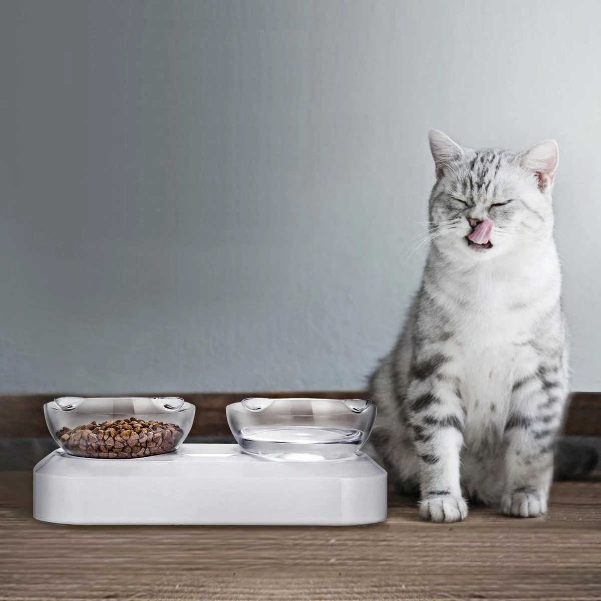 Behave Dubbele Voerbak - Drinkbak - Katten - Verstelbaar - Wit 6 Behave Dubbele Voerbak - Drinkbak - Katten - Verstelbaar - Wit - Image 4