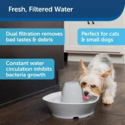 PetSafe® Streamside Ceramic Pet Fountain - Keramische Drinkfontein Voor Katten En Kleine Honden - Water Borrelt Zacht Over De Toren - Door Het Design Van Alle Kanten Bereikbaar - 1,8 Liter - PetSafe Streamside -Huisdierbenodigdheden Korting 1200x1200 2629