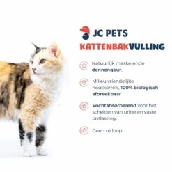 JC Pets Kattenbakvulling - 2 Zakken Houtkorrels X 16 L (32 L - 20 KG) -Huisdierbenodigdheden Korting 1200x1200 2708